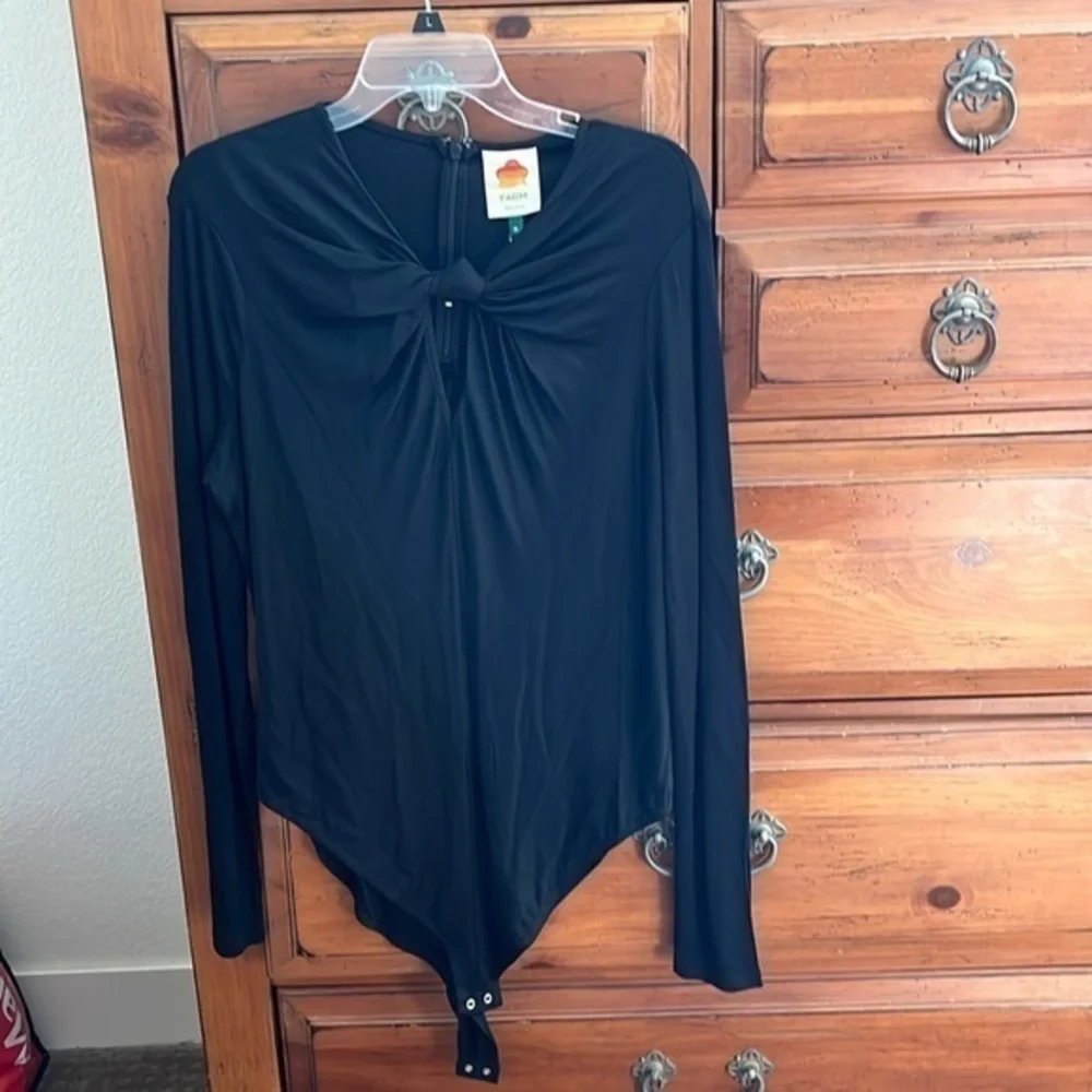 NWT FARM Rio Women’s Black Bodysuit, Size XL!